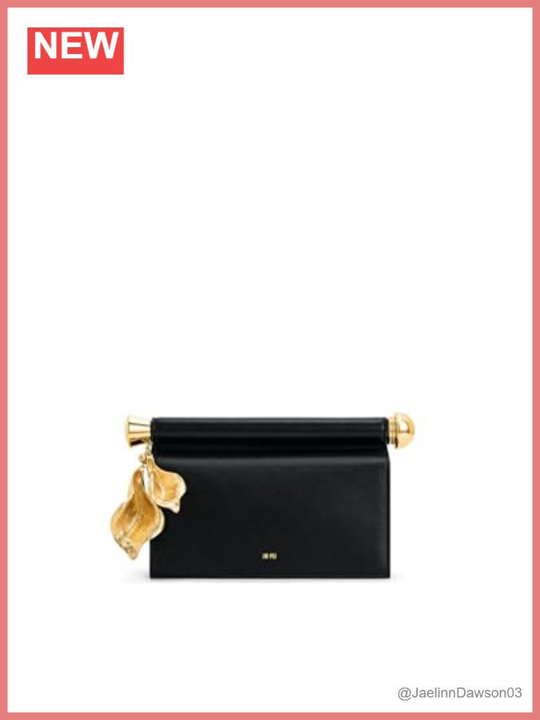 Jw Pei Vegan Leather Metal Embellished Clutch Handbag Purse